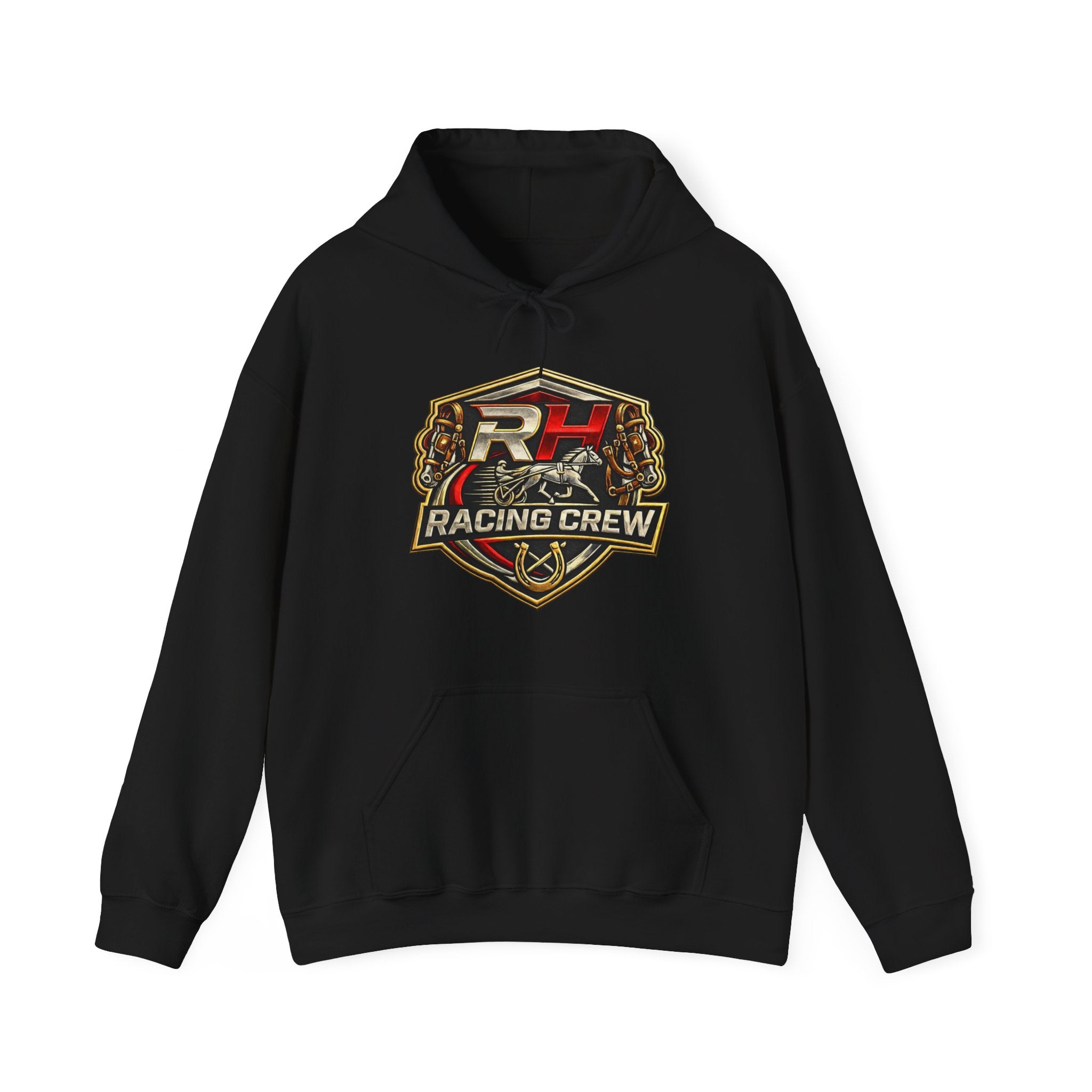 Racing Crew Hoodie - Retro Horsesports Emblem